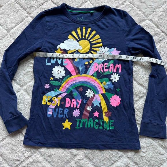 Boden | "Love Dream Imagine Best Day Ever" Long Sleeve Graphic Tee | Size 11-12Y - Picture 5 of 6